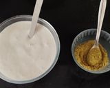 A picture of step 1 of Moringa powder onion dosa.