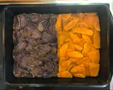 Fogasfilé sült tökön és lila burgonyán recept fázis 5 fotója