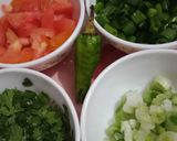 A picture of step 2 of Eggs with veggies.