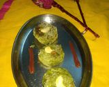 A picture of step 2 of Hara bhara kabab.