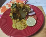 A picture of step 6 of Gobhi musallam.