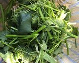 Hình bước làm 1 của món Ngọn rau su su xào mề gà