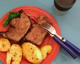 Foto del paso 10 de la receta: #LaCocinaNosUneMi bife de chorizo (entrecot en España) marinado al malbec