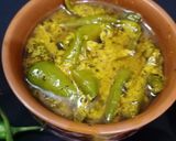 A picture of step 3 of Rajsthani Dahi Mirch.