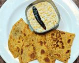 आलू परांठा विद बूंदी रायता रेसिपी चरण 7 फोटो