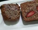 A picture of step 3 of Banana and Strawberry Bread.