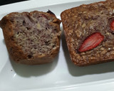 A picture of step 3 of Banana and Strawberry Bread.
