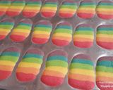 Foto langkah ke 9 dari resep Lidah Kucing Rainbow Ricke Indriyani #KamisManis.