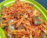Foto langkah ke 3 dari resep Tempe terong balado ebi.