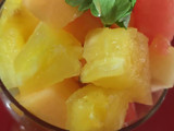 Fruit with sugar syrup