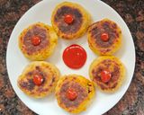A picture of step 6 of Pattis(Left over bhaji).