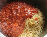 Hình bước làm 8 của món Cheese baked bolognese spaghetti