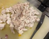 A picture of step 2 of Leftover chicken baked rice.