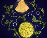 A picture of step 8 of Methi Matar Malai.