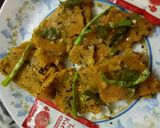 A picture of step 13 of Kothmbir vadi.