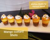 A picture of step 8 of Mango custard shots.