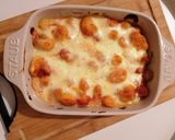 Une image de l'étape 3 de Gratin gnocchi mozzarella.
