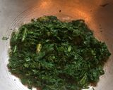 A picture of step 2 of Rai Saag / Mustard Greens.