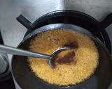 A picture of step 3 of Edible Gum (gond) laddus.