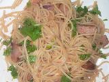 Mixed fried spaghetti and sausages#jikonichallenge