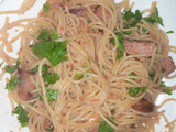 Mixed fried spaghetti and sausages#jikonichallenge