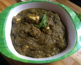 A picture of step 5 of Hariyali paneer.