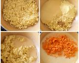 A picture of step 2 of Carrot burfi.