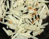 A picture of step 2 of Chai Tow Kueh.