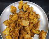 A picture of step 3 of Chicken Tikka fried rice.