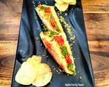 A picture of step 6 of Pavbhaji Stuffed Grilled Dhokla Sandwich No Bread Sandwich (Never Ever Yet Published Unique Recipe).
