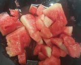 A picture of step 1 of Watermelon 🍉cooled refreshing drink.