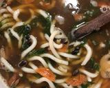 A picture of step 8 of Noodle Soup with Black Beans.