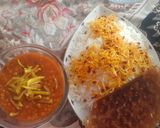 عکس مرحله 1 از دستور اینم خورشت لپه با برنج وته دیگ