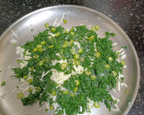 A picture of step 2 of Pop In The Mouth ----- Mini Spinach & Cheese Samosas with home-made spring roll wrapper.