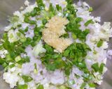 A picture of step 2 of Cabbage Manchurian Dry.