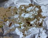 A picture of step 3 of Khajoor ki burfi 😋👍.