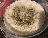Une image de l'étape 4 de Riz à la cardamome et molokhia.