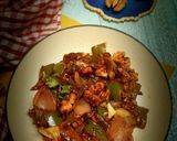 A picture of step 6 of Walnut Schezwan Stir Fry.
