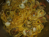 Espaguetis con chirlas