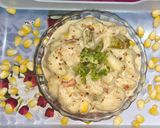 A picture of step 11 of Creamy mayonnaise white sauce pasta.