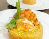 Foto del paso 3 de la receta Vieiras y gambas sobre puré de boniatos con salsa de whisky