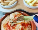 Foto del paso 4 de la receta: Hummus de garbanzos con pulled pork y setas