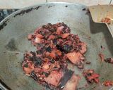 A picture of step 6 of Lauki red amaranth dry sabzi.