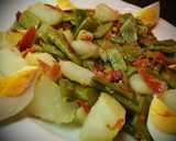 Foto del paso 12 de la receta: Judías verdes salteadas con jamón y huevo duro