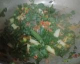 A picture of step 5 of Aloo, Methi, Matar.
