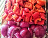 Zöldséges csirkesaslik 🍢 recept fázis 2 fotója