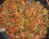 A picture of step 2 of Vegetable Kathi Roll.