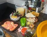 Foto del paso 1 de la receta: Fideos a la cazuela con setas de cultivo pollo y gamba
