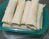 Foto langkah ke 8 dari resep Lumpia Pisang Coklat Keju.