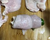 Hình bước làm 3 của món Ức gà cuộn lá lốt nướng Air fryer-Eatclean